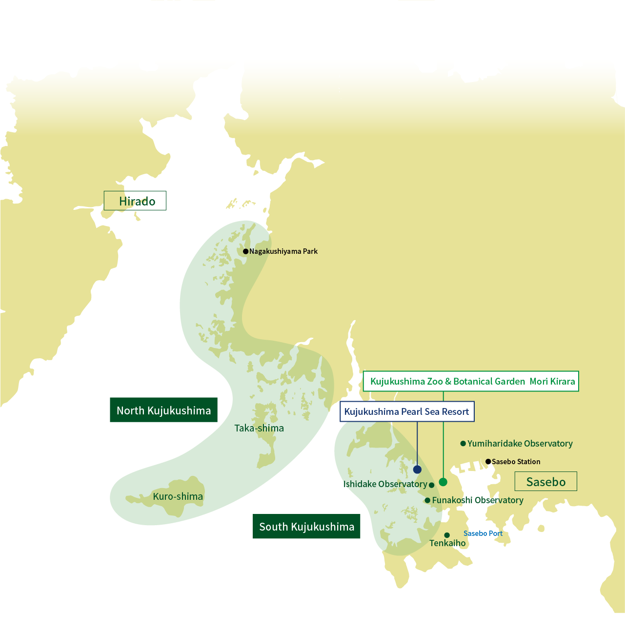 Kujukushima map